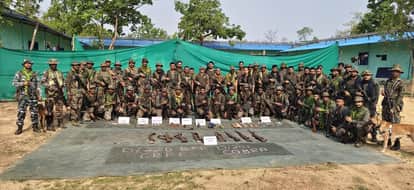 Security Forces Recover Arms Explosives and Communication Equipment in Jagdalpur