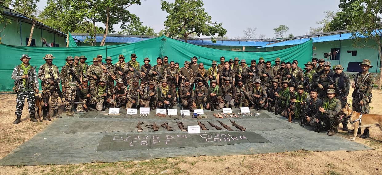 Security Forces Recover Arms Explosives and Communication Equipment in Jagdalpur