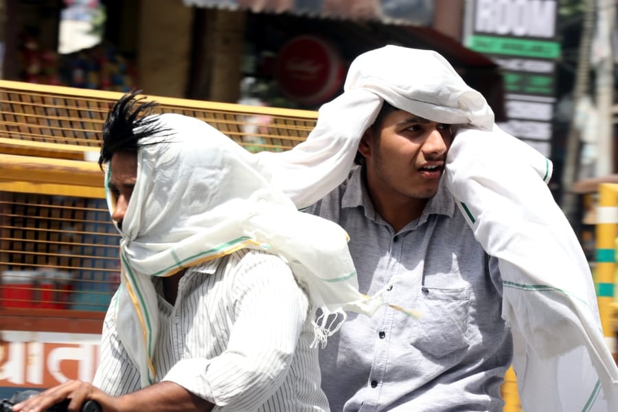 The heat has been raging since morning, with the heatwave making people miserable.