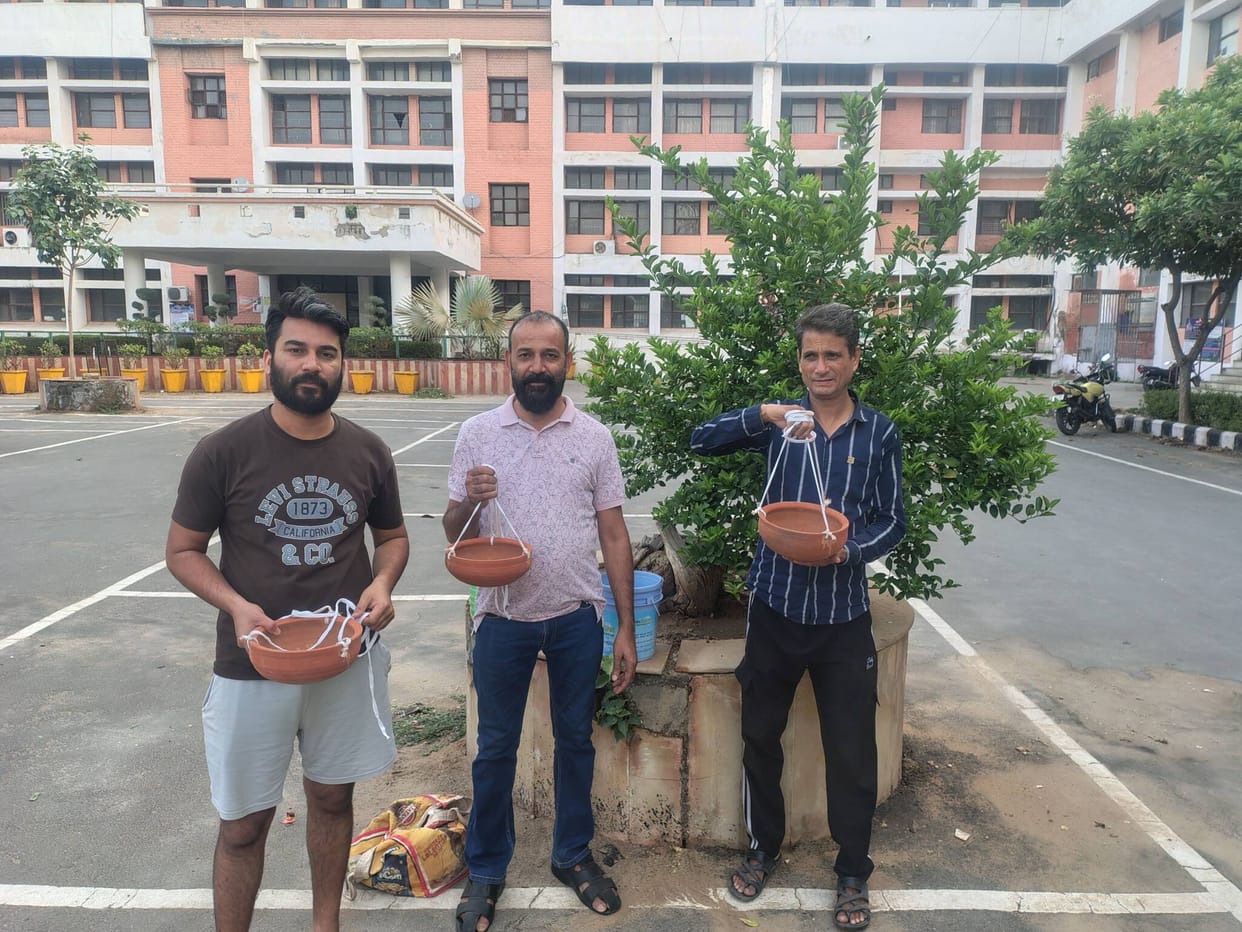 Water jugs kept in the Mini Secretariat
