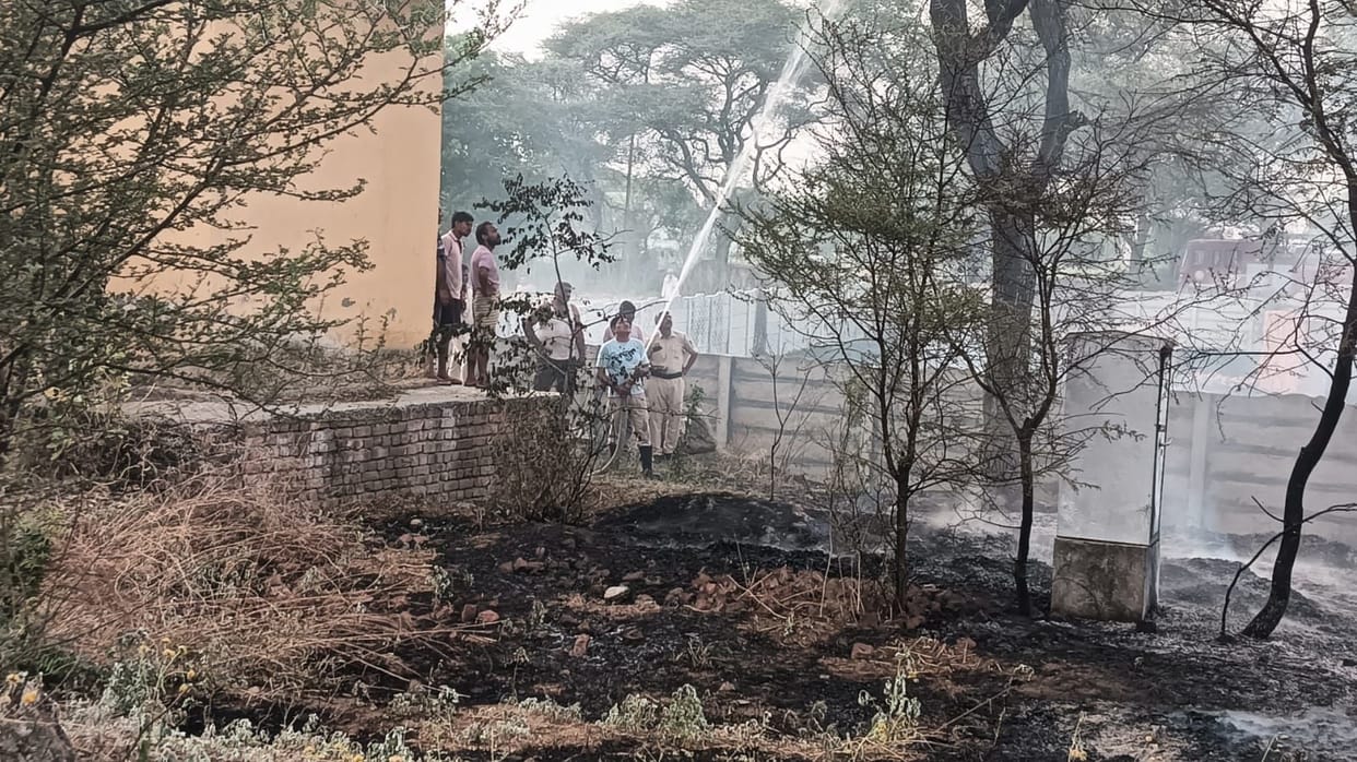 Three Acres of Fodder Reduced to Ashes in Fire; Questions Raised Over Fire Brigade's Delay