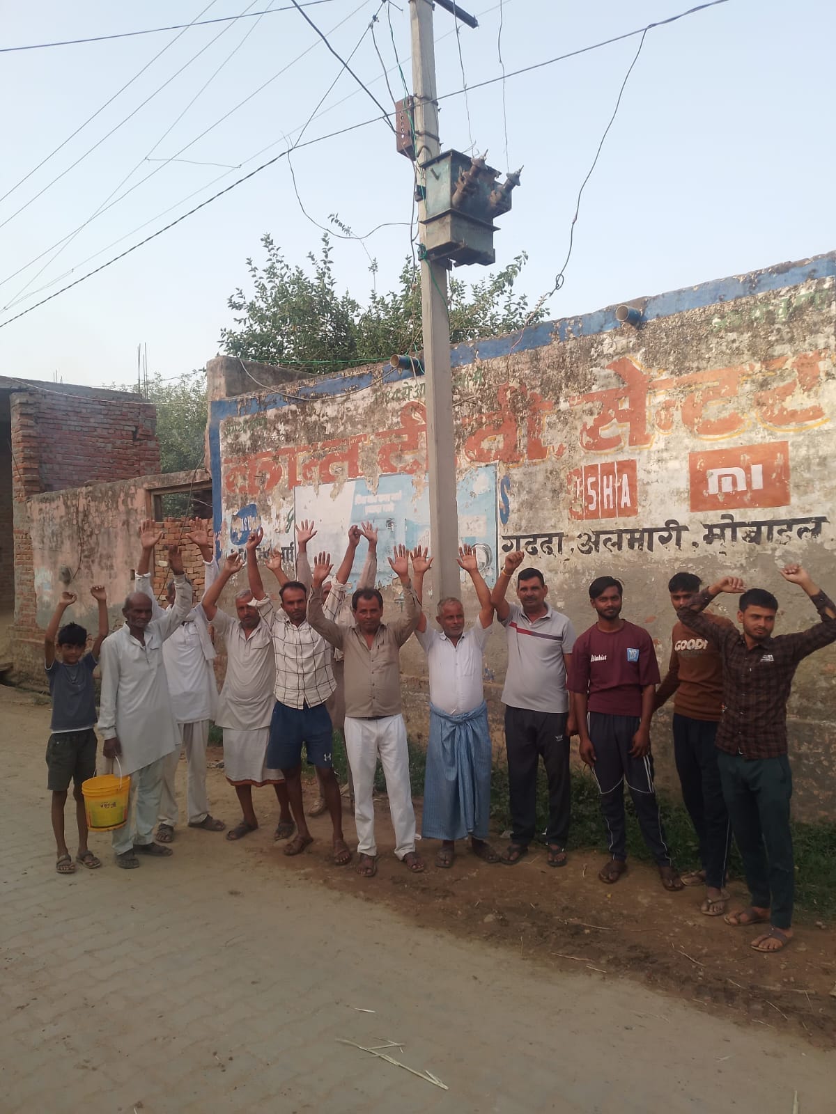 Villagers staged a protest after the transformer blew up.