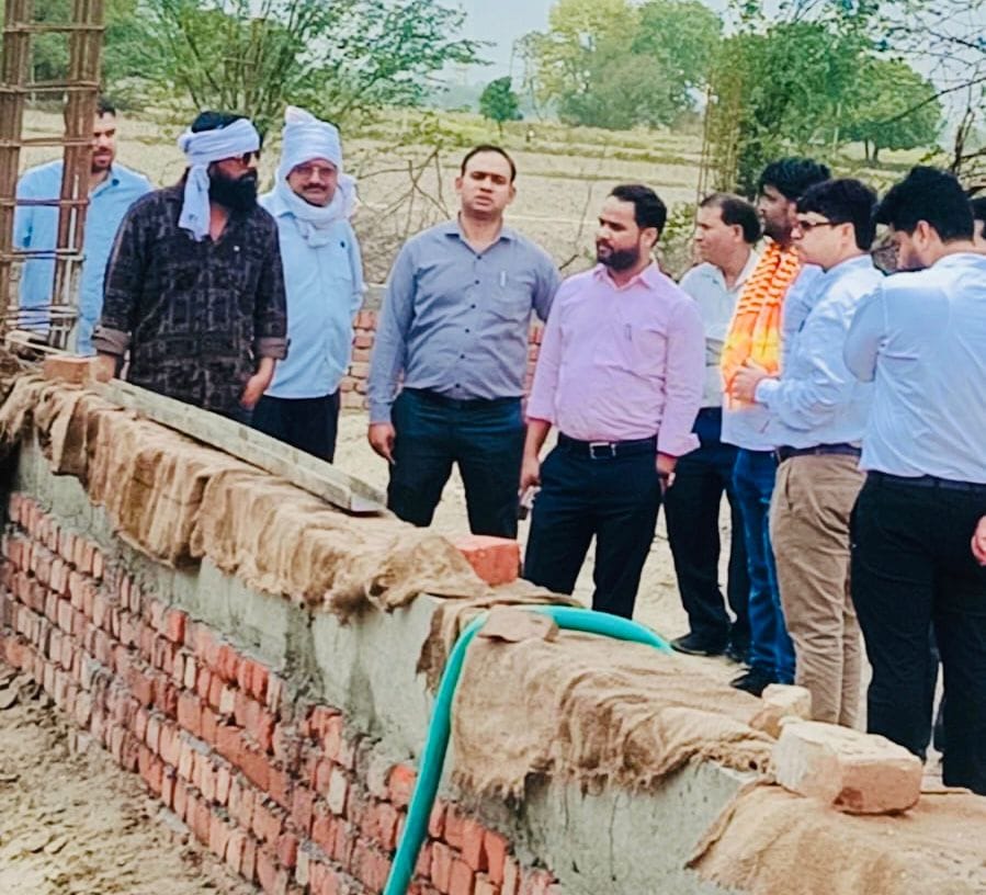 DPRO inspected the quality of the Utsav Bhawan being constructed in Karahi.