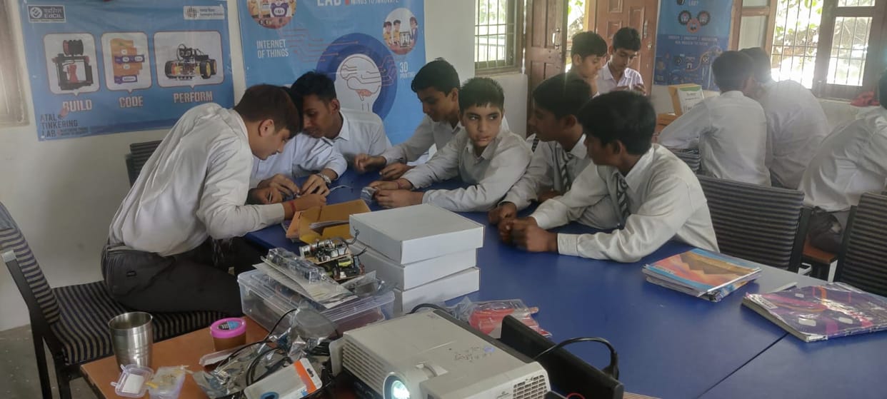 Students were given information about circuit diagram designing and circuit assembly.