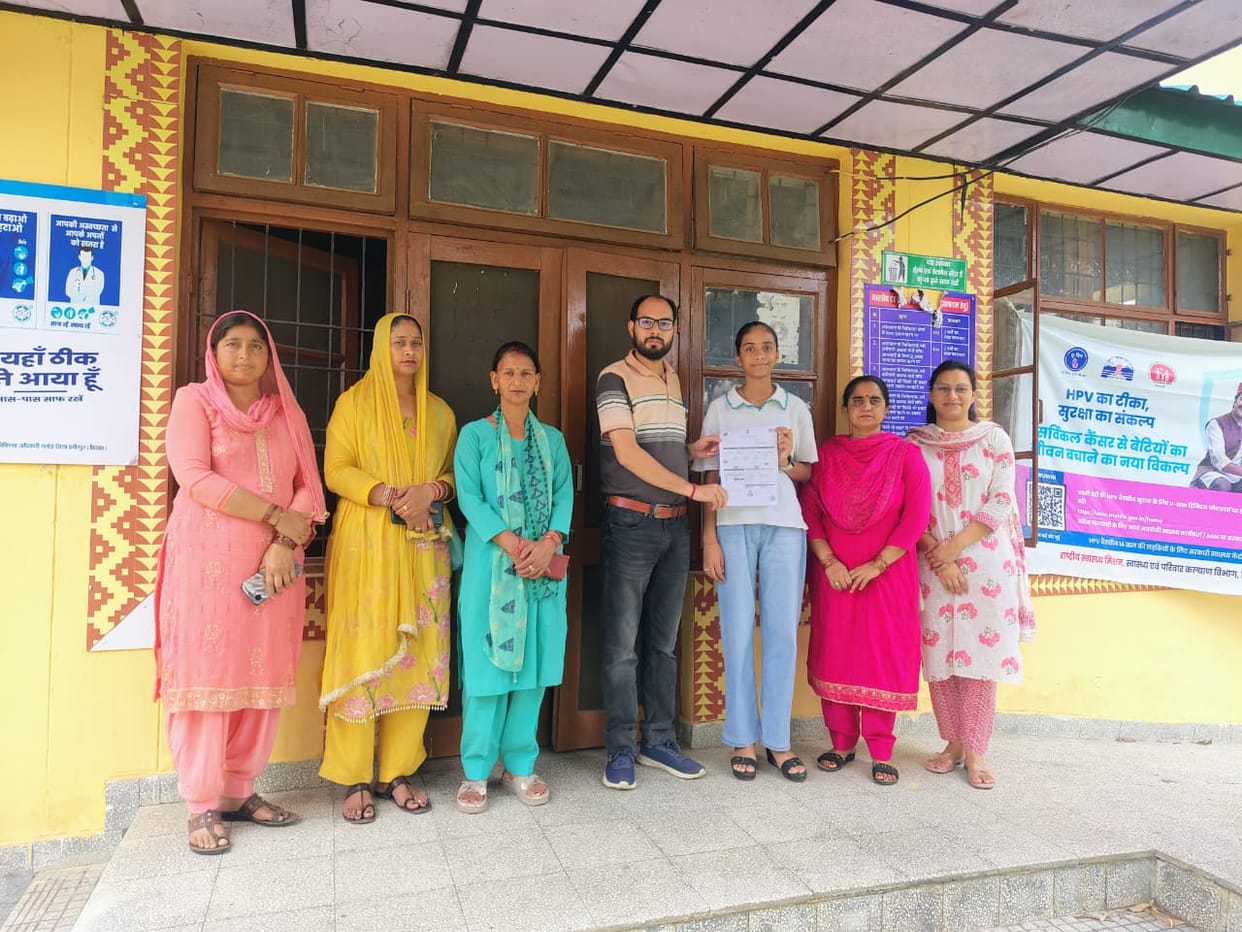 20 adolescent girls were vaccinated against cervical cancer.