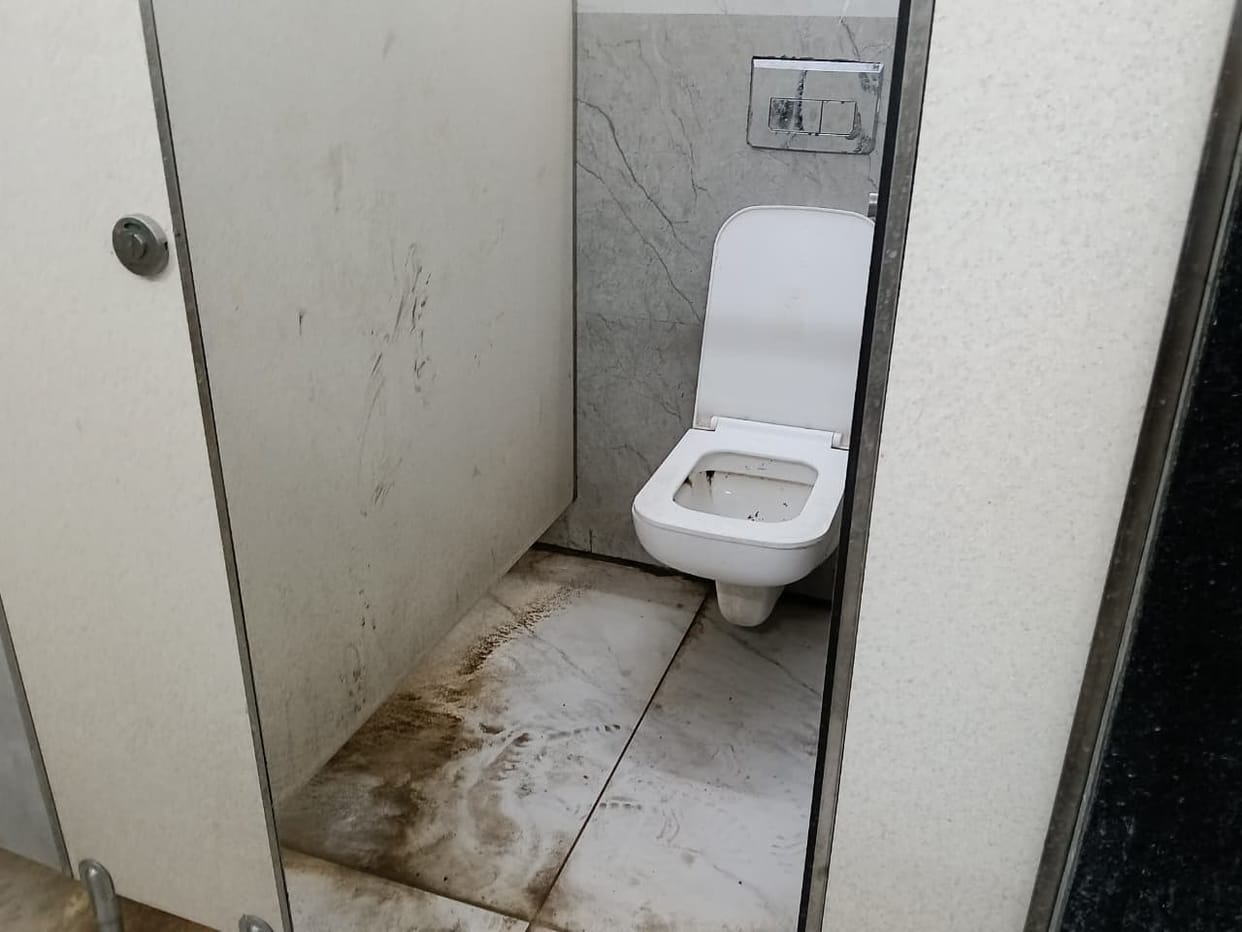 The condition of the modern toilets at Amrut Bharat station is pathetic.