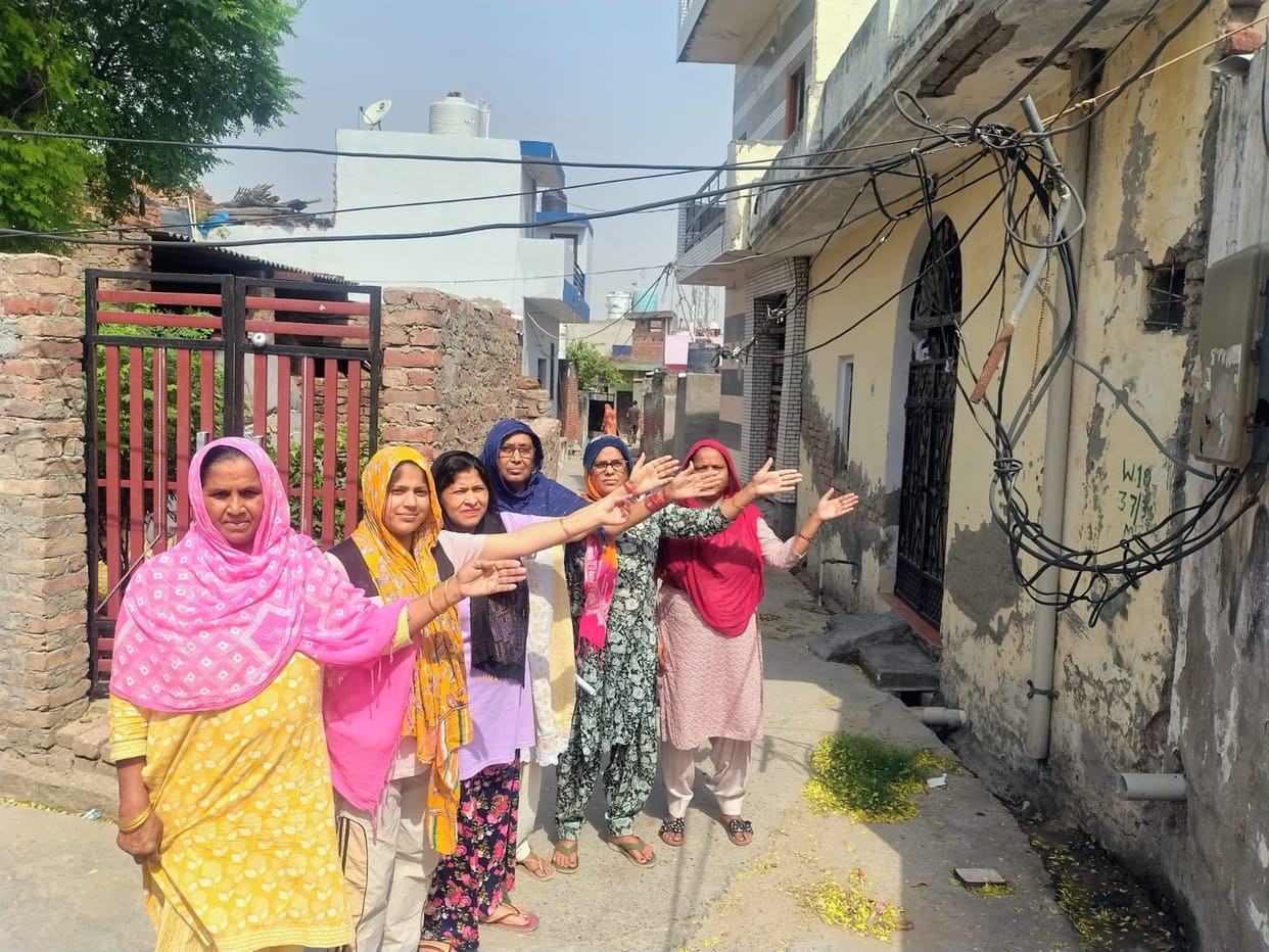 Electrical wires hanging down from the walls, fear of accident