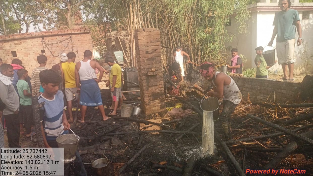 Household goods kept in the residential shed were reduced to ashes, son's wedding was two days away