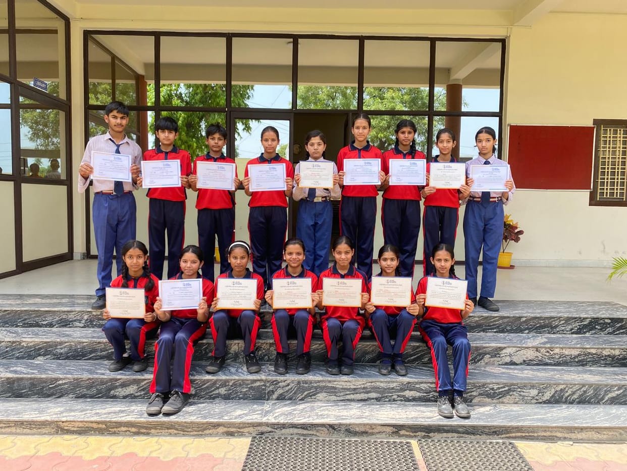 Certificates distributed to Olympiad participants
