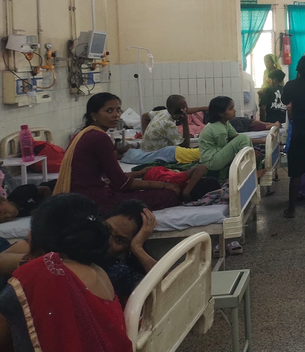 The heat wave has caused the pediatric department to fill up, and beds are running low.
