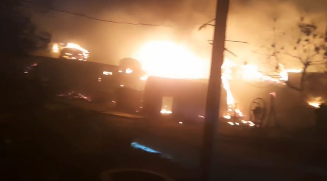 Fire also broke out amid the storm, more than 50 houses were reduced to ashes