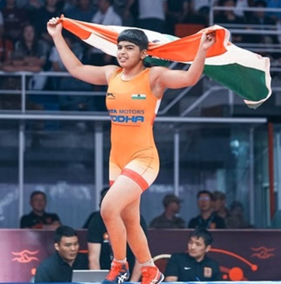 Neha won silver medal in Under-23 Asian Wrestling Championship
