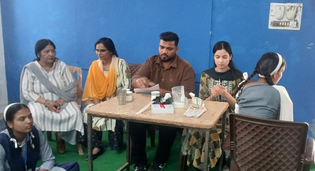 girls vaccination in surla school