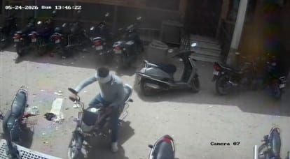 Bike Stolen in Broad Daylight at Pawta’s Kanhaiya Tower, Entire Theft Captured on CCTV Camera
