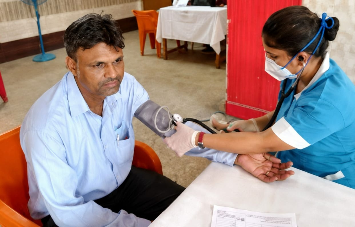 Health checkup of 40 people in the camp