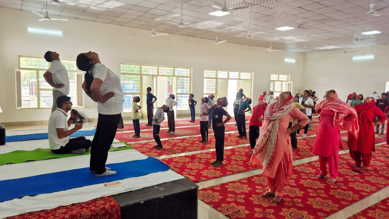More than 260 participants practiced yoga in the camp.