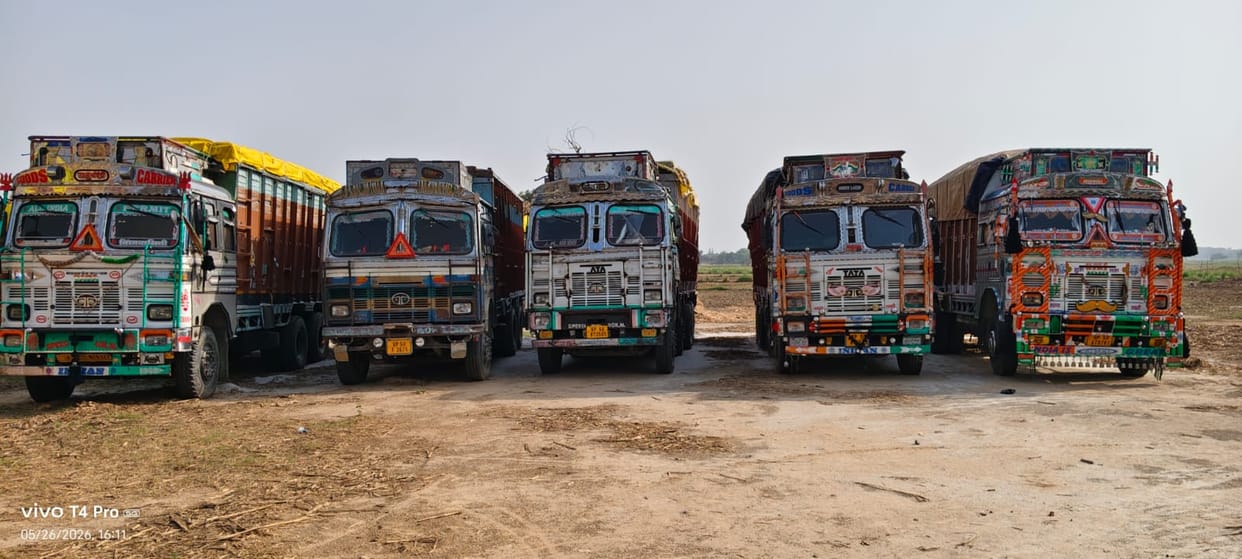 10 vehicles, including seven trucks involved in illegal mining, seized