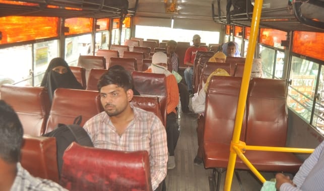 Passengers in roadways buses decreased as the heat increased