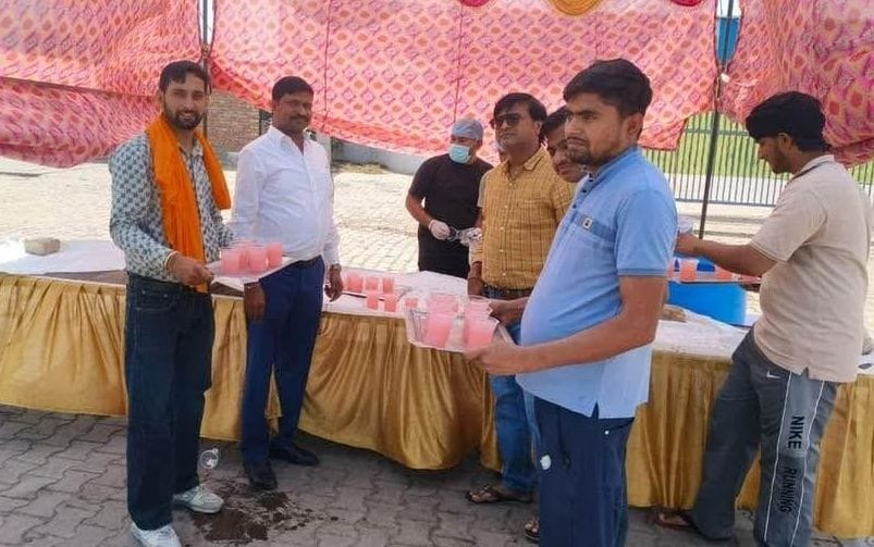 Quenching people's thirst by setting up a Chhabeel.