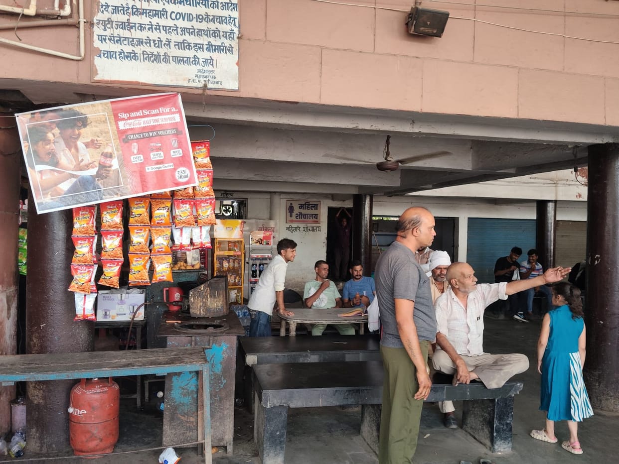 Not easy to get inside Balbhagarh bus stand
