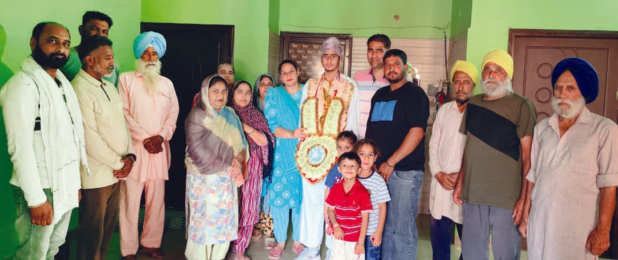Villagers welcomed gold medalist Dakshpreet Singh