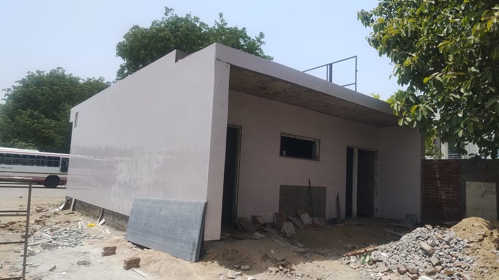 Pink toilets at the bus stand are still not ready even after a year.