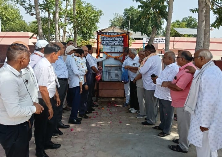 Water cooler installed at the railway station.