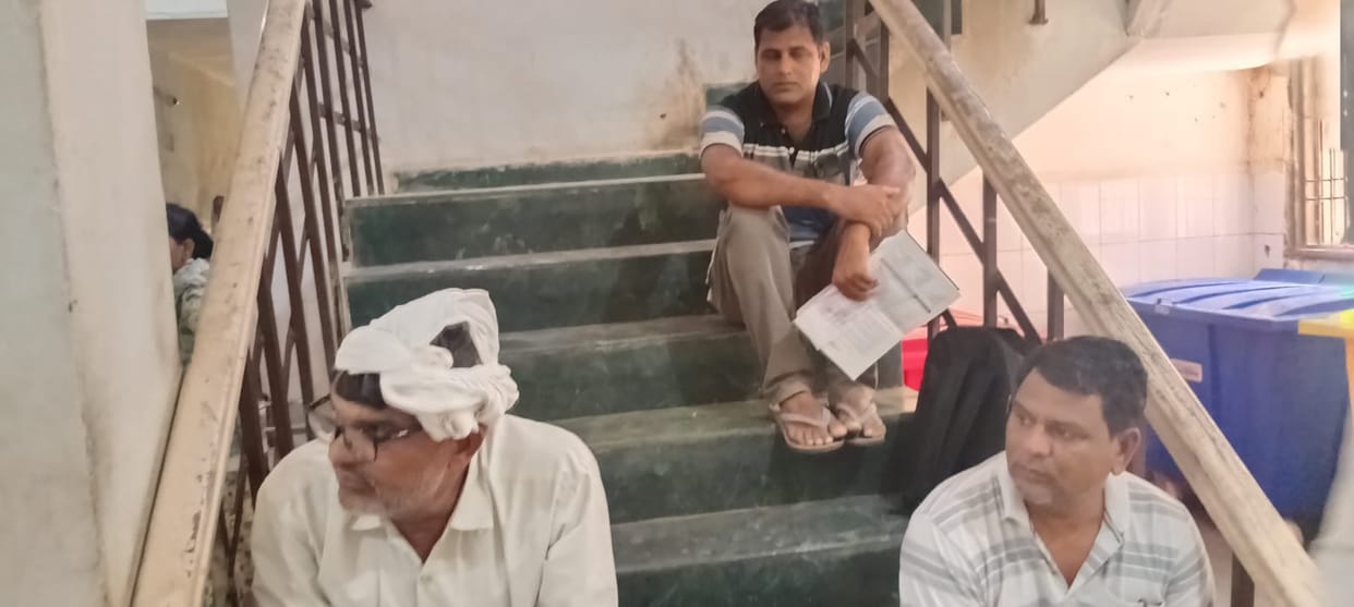 Patients on the floor in a 100-bed hospital