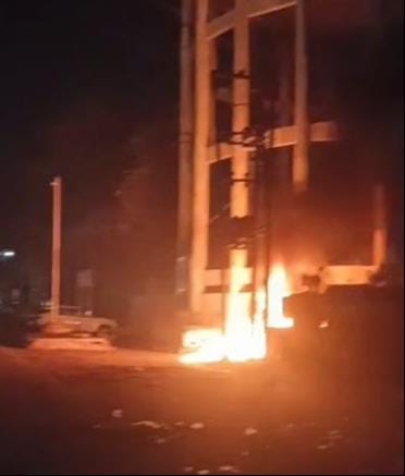 Power supply cut off for 12 hours due to transformer fire