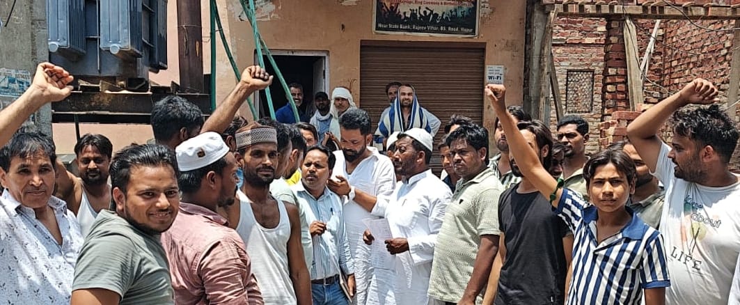Transformer blows up in Rafiqnagar for the second time in three days, leading to protests