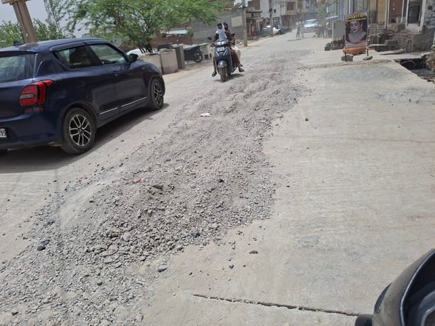 Road begins to crumble within a month