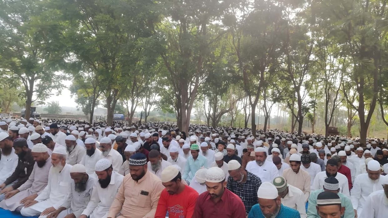 Eid al-Adha was celebrated with great pomp and show in Sadhaura.