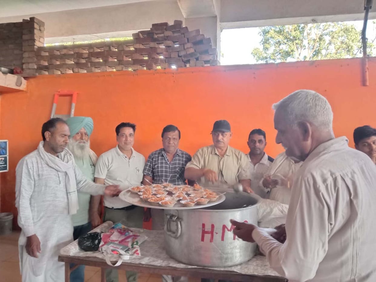 Prasad distributed in Hanuman temple