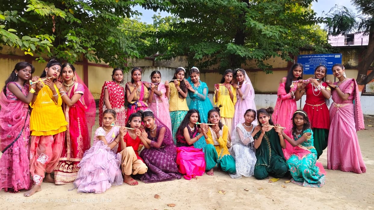 The female students presented an engaging cultural program