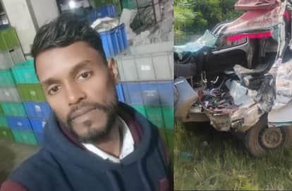 Muzaffarpur Bihar news:milk-laden pickup with accident driver died painful death police investigate