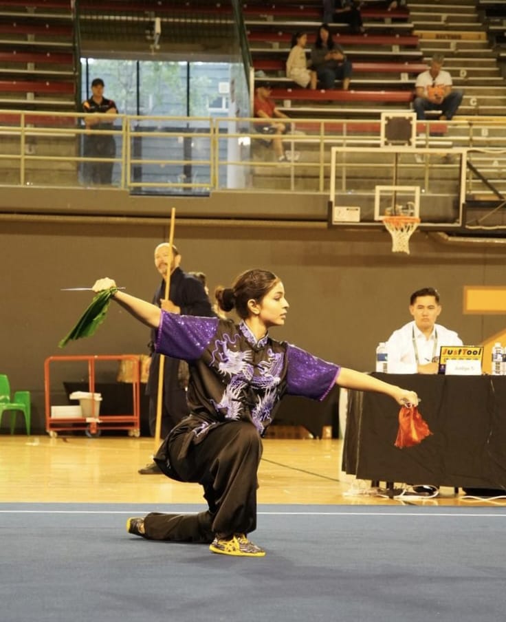 Anairah Kalra wins two gold medals at the Oceania International Wushu Championships