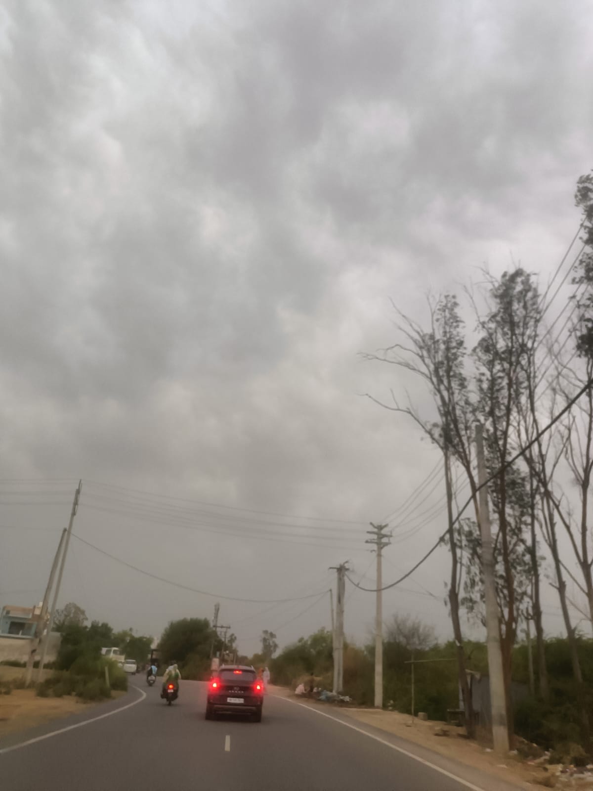 Rain and storm disrupted power supply, leaving people in trouble.
