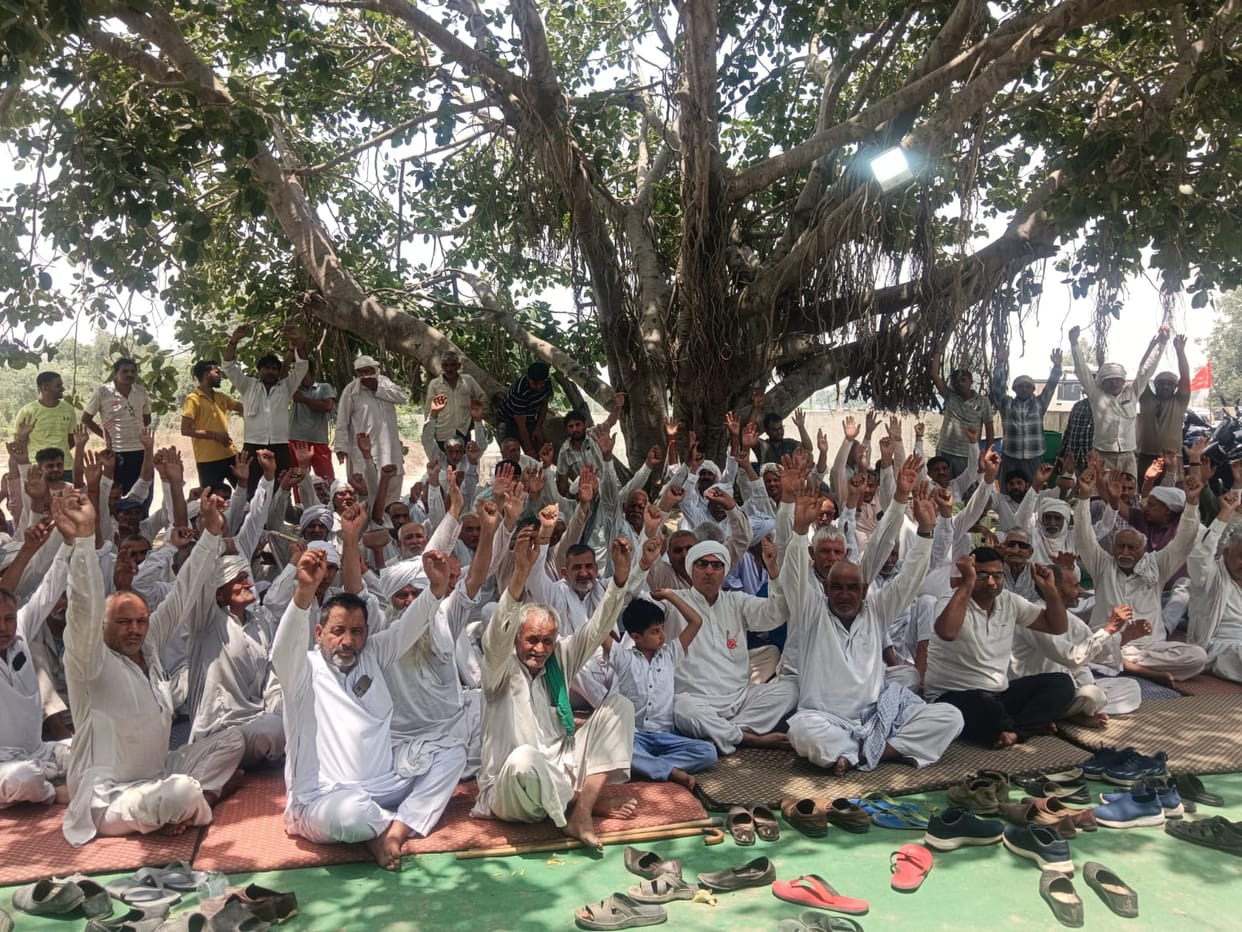 Farmers protested against the arguments and notices