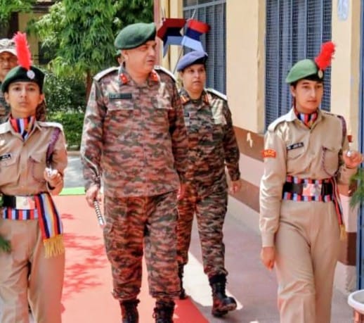 Brigadier inspected the NCC camp.