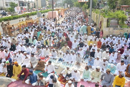 Eid al-Adha prayers were offered with prayers for peace