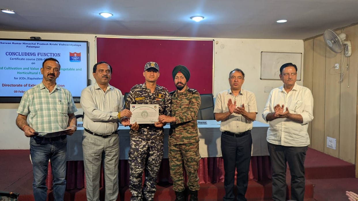 Gave training on protected cultivation of horticultural crops