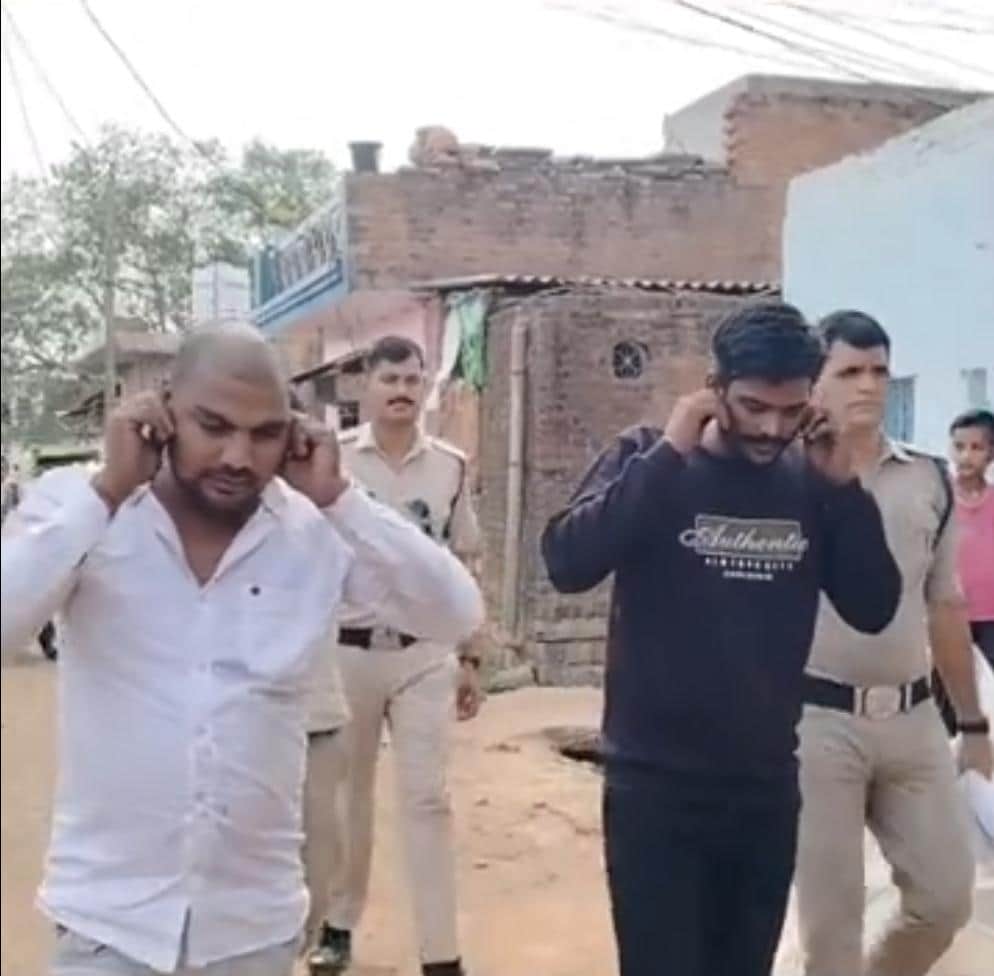 In Shivpuri, four accused were arrested for attacking a woman with sticks over an old rivalry and were