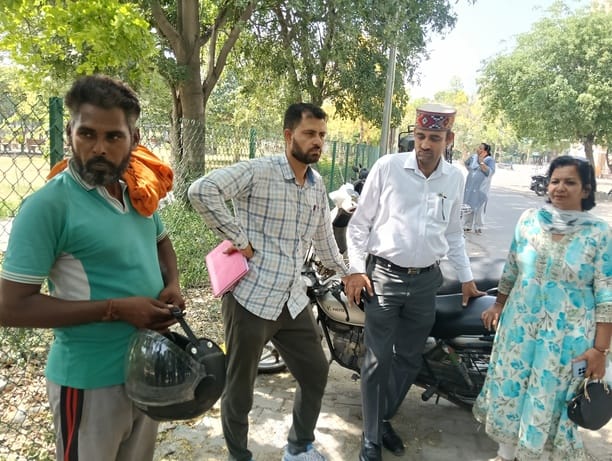 Children were being made to carry bricks in the scorching heat, but they fled in a vehicle before the CWC arrived.