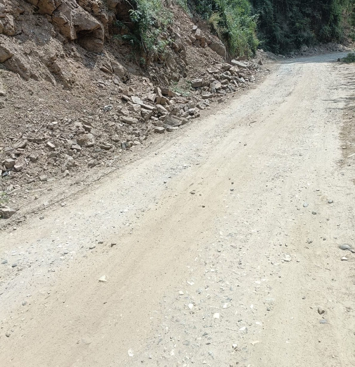 Despite the budget, the road connecting four panchayats remained unimproved