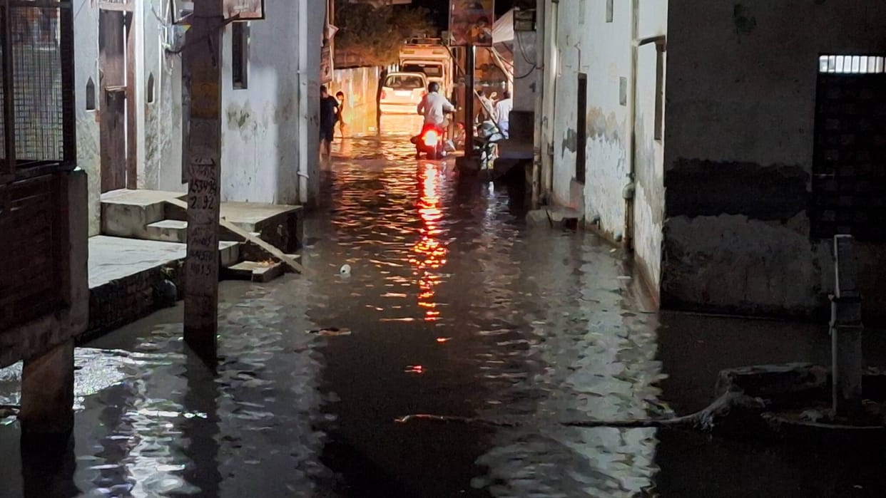 As evening fell, the weather took a turn with a severe storm and rain, bringing relief from the heat.