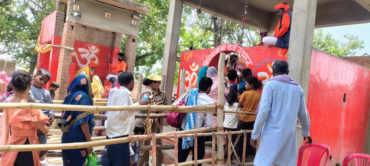 Devotees throng the Biriababa Fair.