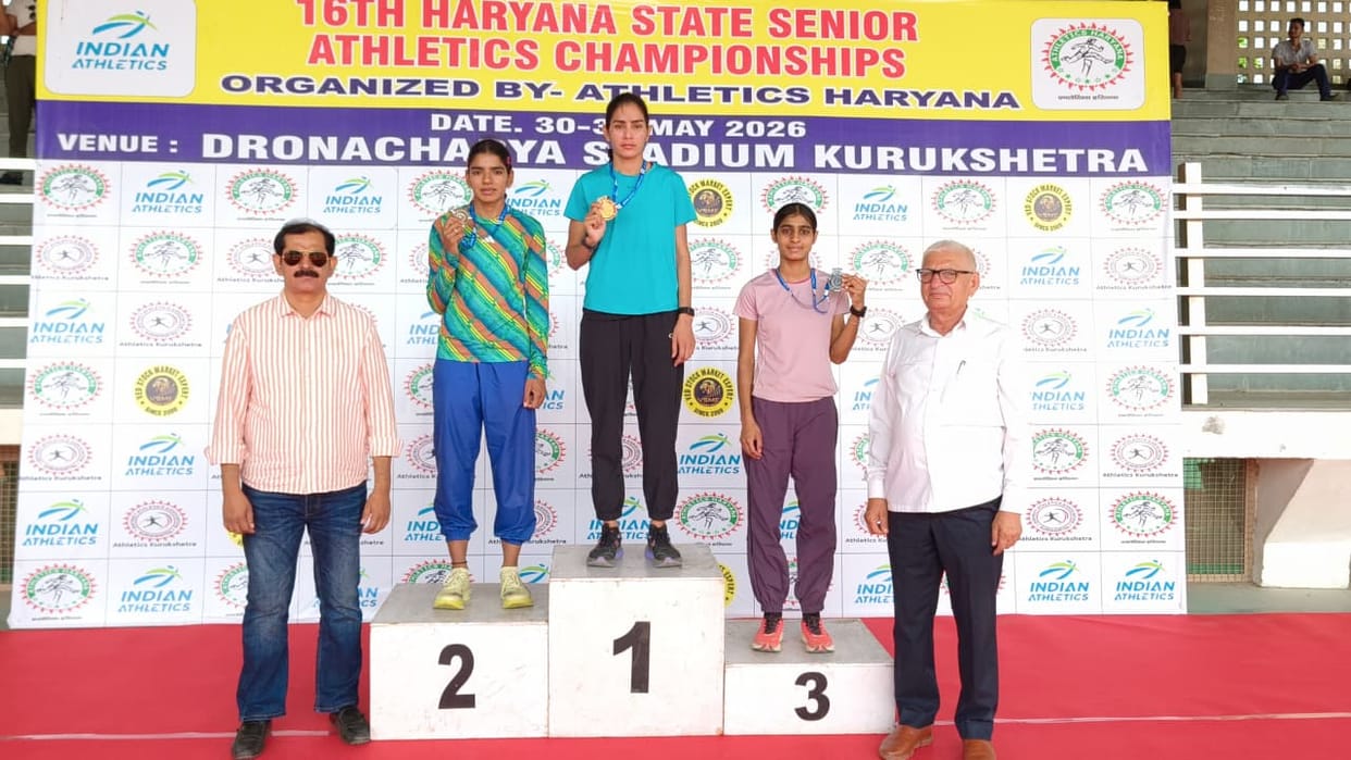 Daughters of the district won four medals in Haryana Athletics Championship