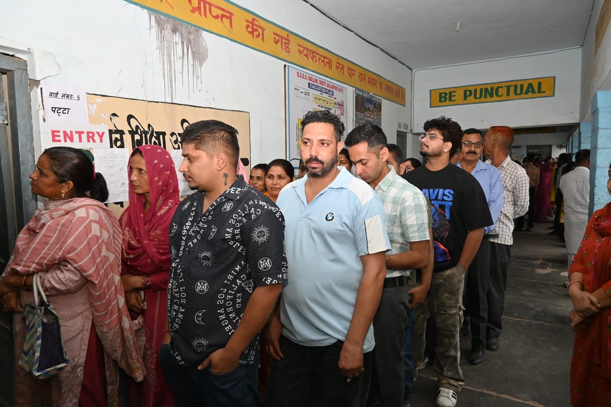 78.22 percent voting in 58 panchayats of the district