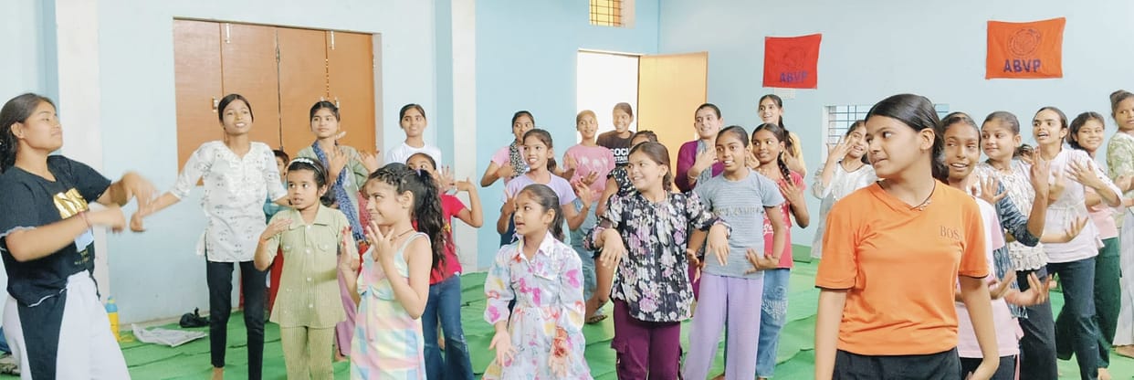 Female students received training in various disciplines at the camp.