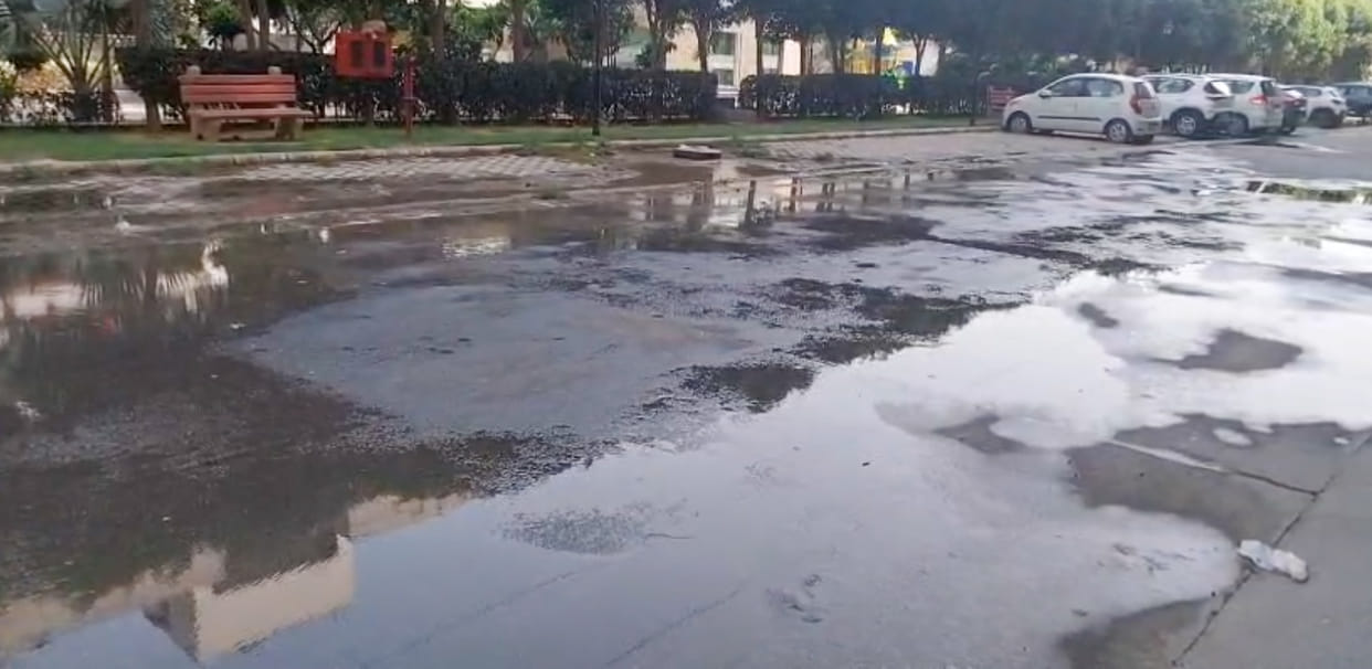 Sewage Water Overflows Again at Panchsheel Primrose; Residents Outraged